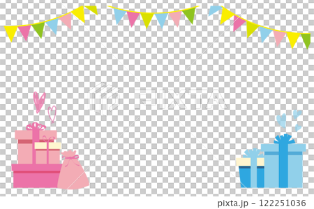 Cute gift party background illustration material 122251036
