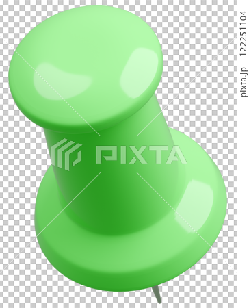 3D背景素材_圖釘_黃綠色 122251104