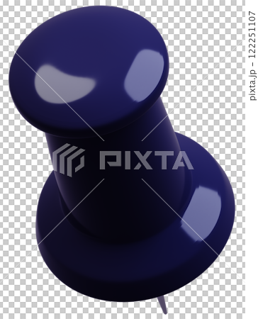 3D背景素材_画鋲_黒 122251107