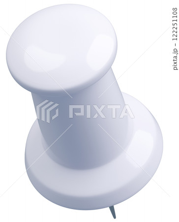 3D背景素材_画鋲_白 122251108