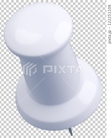 3D背景素材_画鋲_白 122251108