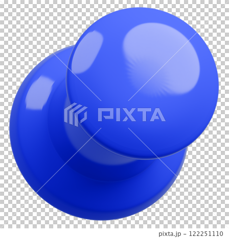 3D背景素材_画鋲_青 122251110