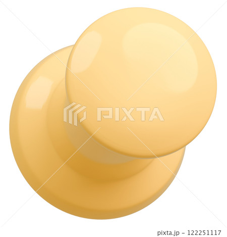 3D背景素材_画鋲_黄色 122251117