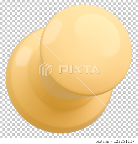 3D背景素材_画鋲_黄色 122251117