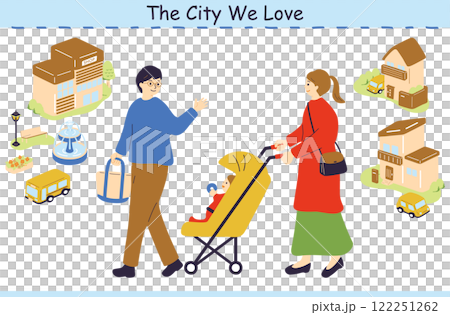 一家人在城裡散步 122251262