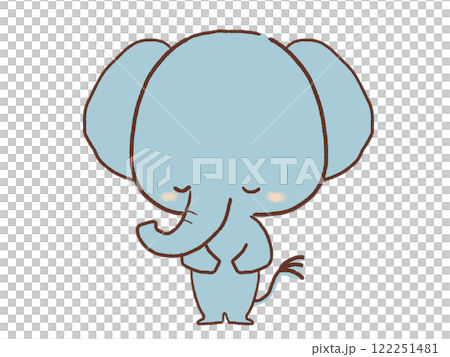 Illustration of an elephant bowing 122251481