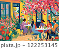 テラス席で楽しむ人々 122253145
