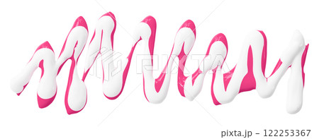 Pink watercolor drop zigzag isolated on white background. 122253367