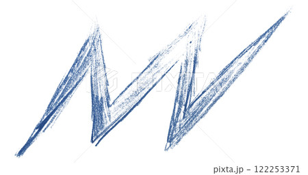 blue pencil strokes isolated on white background 122253371