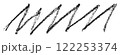 Black and gray pencil strokes isolated on a white background. 122253374