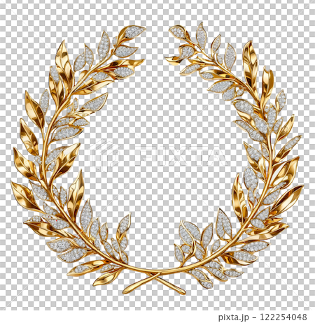 Laurel wreath set with jewels 122254048