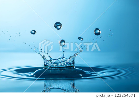 波紋 水滴のイラスト素材 [122254371] - PIXTA