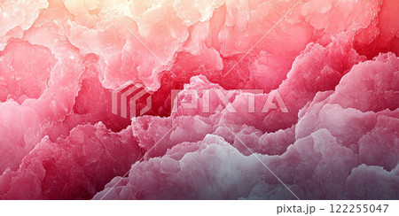 ピンクの結晶が広がる抽象的なテクスチャアート 122255047