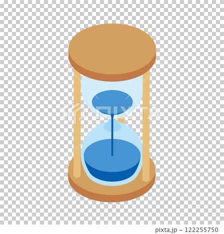 砂時計のアイソメトリックイラスト 122255750