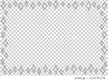 手描きのクレヨン素材　背景　キラキラのフレーム 122256176