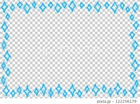 Hand-drawn crayon material background glitter frame 122256179