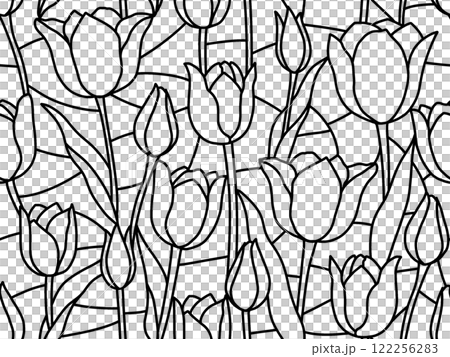 Tulip seamless pattern C-1 Tulip seamless pattern C-1 122256283