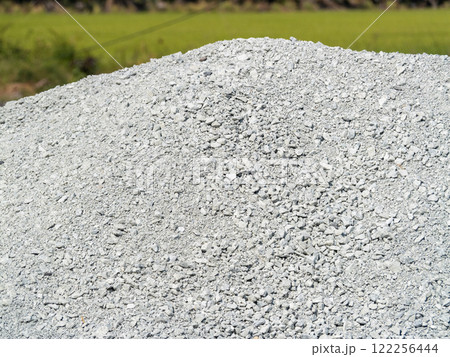 Close-up of construction materials supply in agricultural area for industrial development 122256444