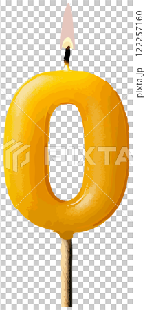 Illustration of the number 0 candle 122257160