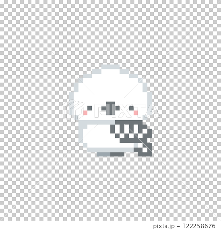 シマエナガドット絵 122258676