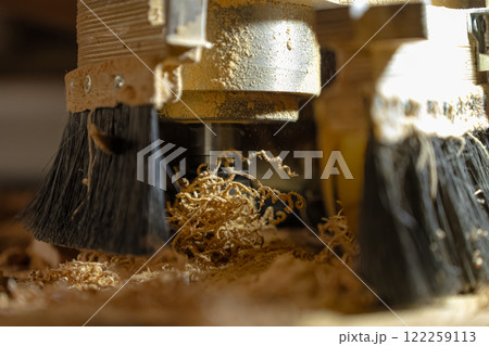 Machine Tool Equipment Industrial Workshop Enterprise Wood Processing Wooden Planks. 122259113