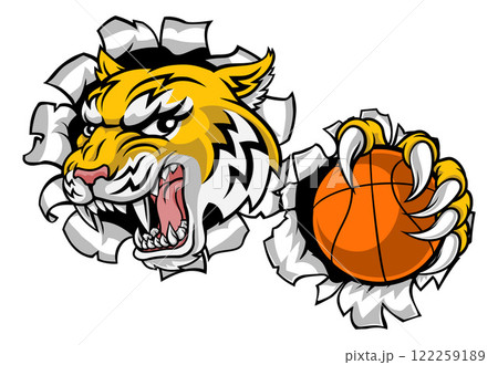 Wildcat Bobcat Bobcats Wildcats Basketball Mascot 122259189