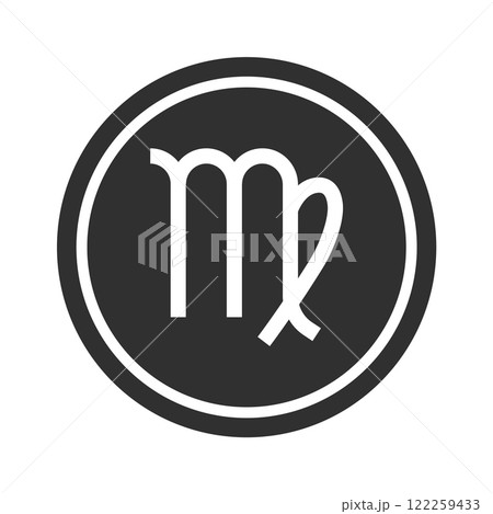 Virgo. Zodiac signs symbol. Astrological and horoscope icon. Flat vector images in simple style 122259433