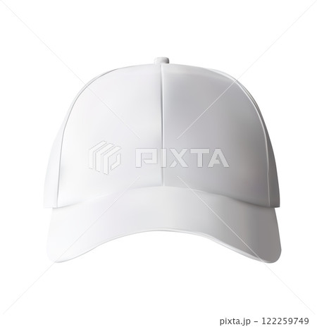 Realistic Minimal White Baseball Cap Mockup for Branding, Custom Logo Design, Apparel and Merchandise Presentation 122259749