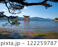 Floating Torii gate of Itsukushima Shrine at Miyajima, Hiroshima 122259787