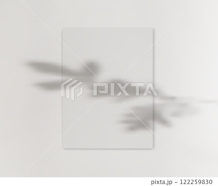 Drop shadow overlay effect on blank sheets of paper. Vector mockup 122259830