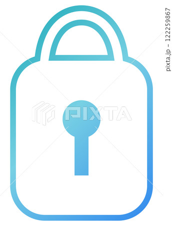 南京錠/ロックのアイコンイラスト 122259867