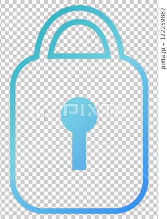 南京錠/ロックのアイコンイラスト 122259867