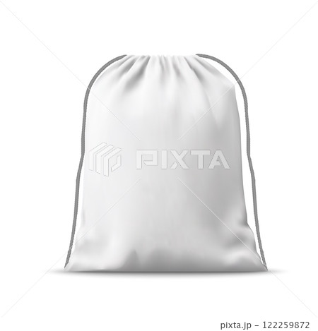 Realistic drawstring bag mockup for branding, promotional events, and merchandise design presentations. 122259872