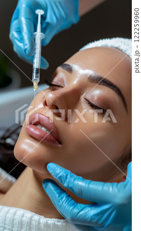 Lip Augmentation with Cosmetic Injection Procedure Lip Augmentation with Cosmetic Injection Procedure 122259960