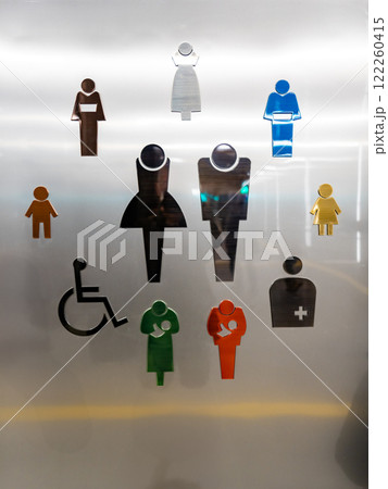 オールジェンダー対応トイレ アイコン オールジェンダー対応トイレ アイコン 122260415