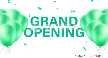 Design your opening card with balloons. beautiful business banner vector illustration Design your opening card with balloons. beautiful business banner vector illustration 122260456