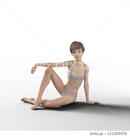 ポーズをとる水着女性 122260478