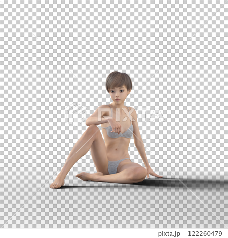 エクササイズするスリムな女性 122260479