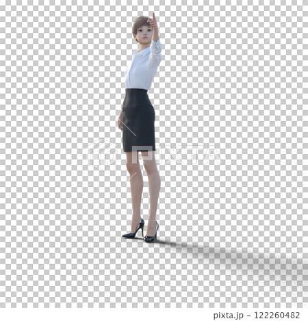 A young woman who takes a pose A young woman who takes a pose 122260482