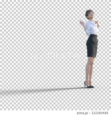 A young woman who takes a pose A young woman who takes a pose 122260488