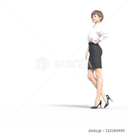 ポーズをとる女性 122260493