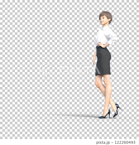 ポーズをとる女性 122260493