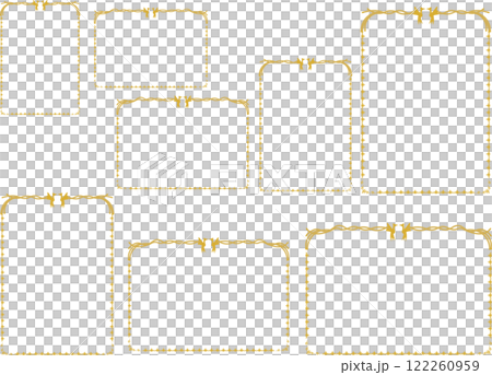 4サイズの縦と横の鳳凰のイラスト付き賞状枠セット 122260959