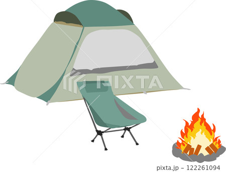 キャンプ場のイラスト 122261094