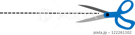 切り取り線のグラフィック素材のイラスト 122261102