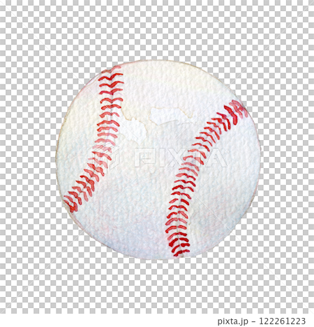 水彩イラスト 野球グッズ 野球道具 野球ボール 水彩イラスト 野球グッズ 野球道具 野球ボール 122261223