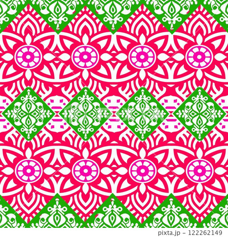 vector illustration of a beautiful colorful pattern with mandala 122262149