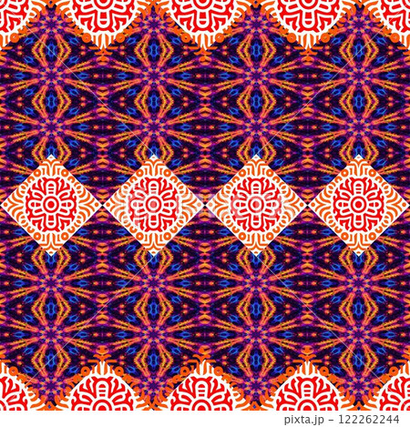 vector illustration of a beautiful colorful pattern with mandala 122262244