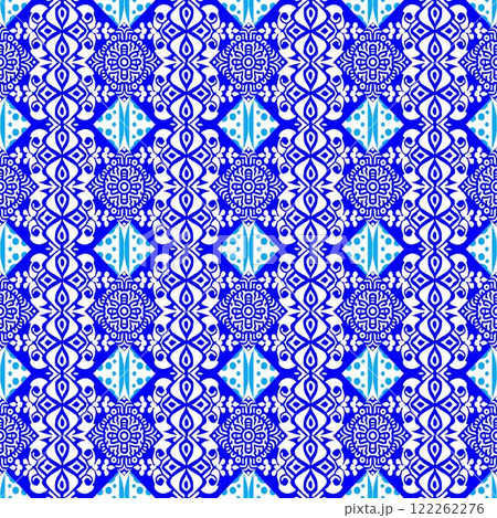 vector illustration of a beautiful colorful pattern with mandala 122262276
