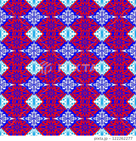 vector illustration of a beautiful colorful pattern with mandala 122262277